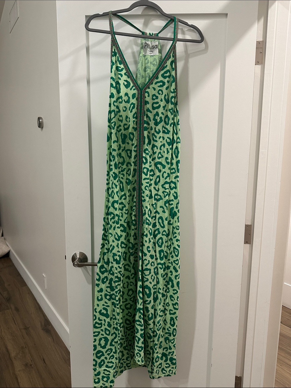 Pitusa Pima Cheetah Sundress in Bright Green Standard Size